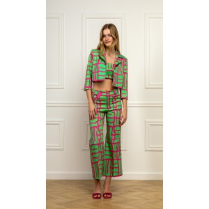 Twenty 29 Crop Παντελόνι Green/Magenta