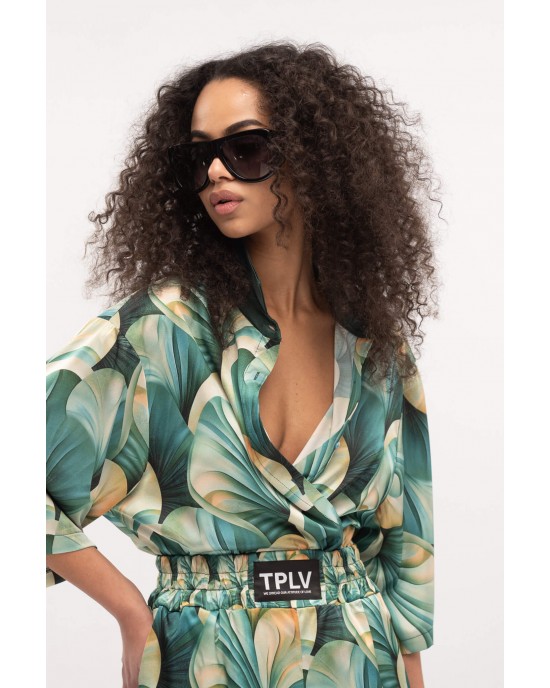 Type Love Coral Reef Satin Πουκάμισο