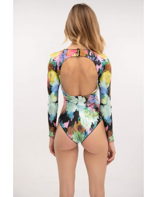 Type Love Flower Bomb Long Sleeve Ολόσωμο Μαγιό