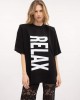 Type Love Oversized T-shirt Relax Black Μπλούζα