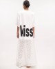 Type Love Oversized T-shirt True Kiss White Μπλούζα