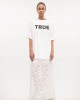 Type Love Oversized T-shirt True Kiss White Μπλούζα