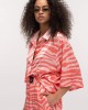 Type Love Zebra Coral Satin Πουκάμισο