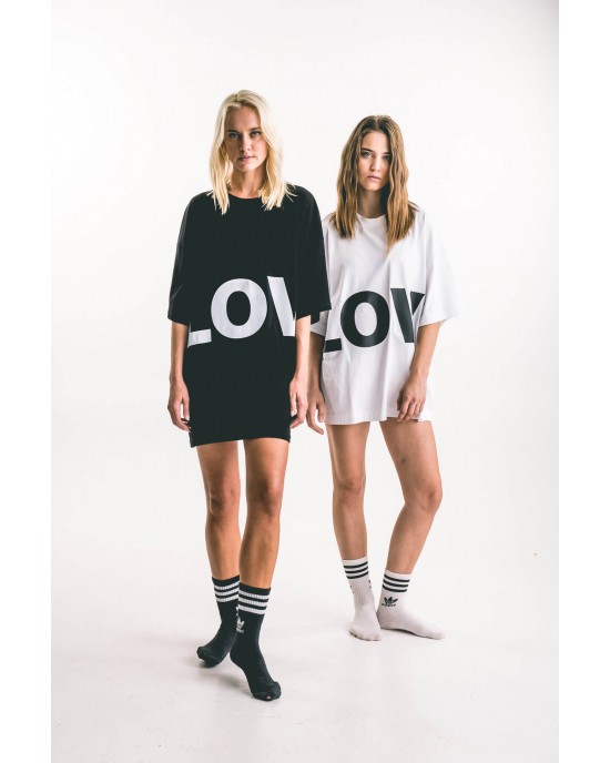 Type Love LOV Oversized T-shirt White Μπλούζα