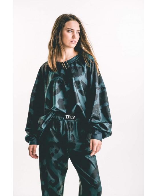 Type Love Leo Green Oversized Μπλούζα & Track Παντελόνι