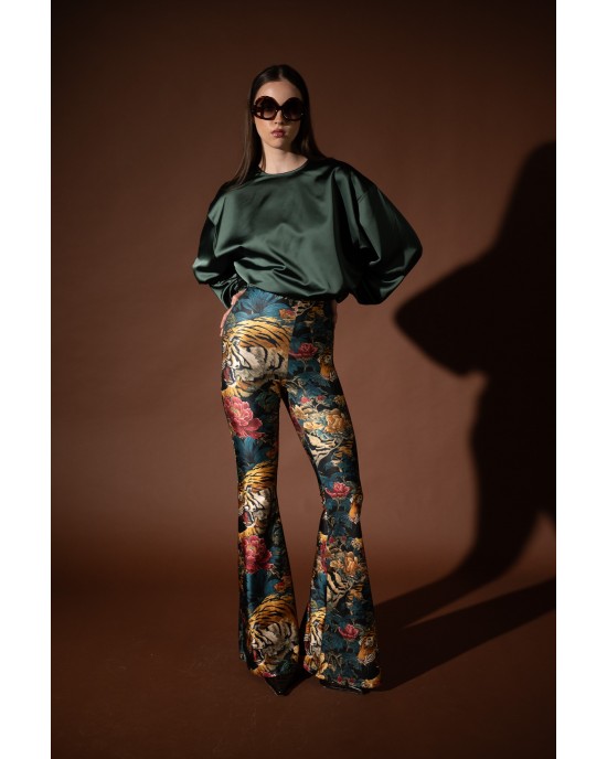 Type Love Wild Flower Flared Παντελόνι