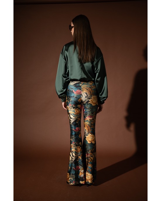 Type Love Wild Flower Flared Παντελόνι