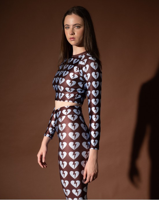 Type Love Wine Heart Ψηλόμεσο Κολάν