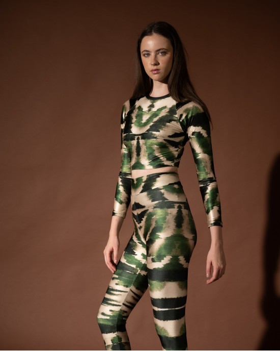 Type Love Zebra Green Ψηλόμεσο Κολάν