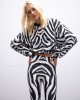 Type Love Zebra Crop Μπλούζα & Flared Παντελόνι