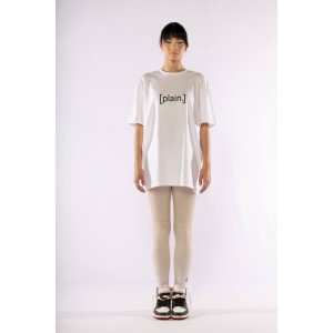 Type Love White Oversized Κοντομάνικη Μπλούζα