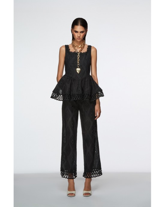 U R INK Cartaya Black Set Top & Παντελόνι