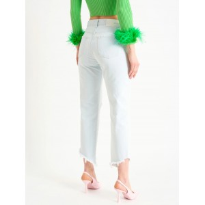 Vicolo Violy With Rips Τζιν Παντελόνι Ανοιχτό Μπλε