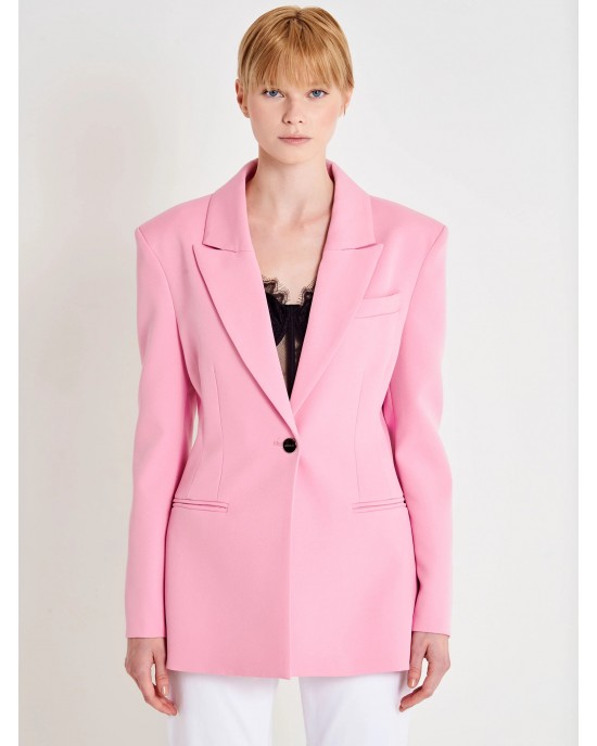 Vicolo Flared Σακάκι With Shoulder Pads Pink