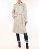 Vicolo Patterned Trench Παλτό Butter/Black