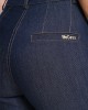 We Coss Denim Set Strapless Top & Flared Παντελόνι