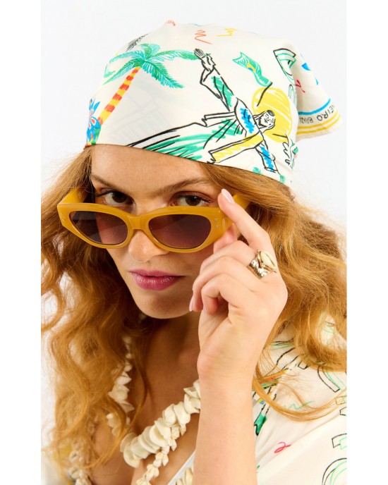 Wild Bahia White Mini Μαντήλι