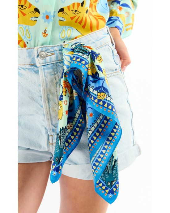 Wild Bandidas Blue Mini Μαντήλι