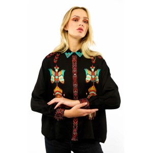 Wild Bonaventure New Western Black Πουκάμισο