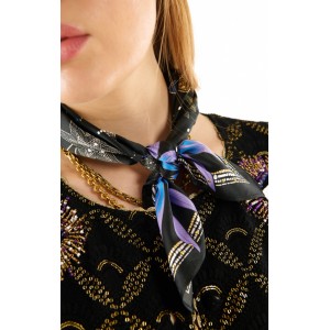 Wild Paris Comete Black Mini Μαντήλι