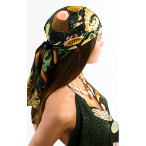 Wild Coral Black Medium Μαντήλι