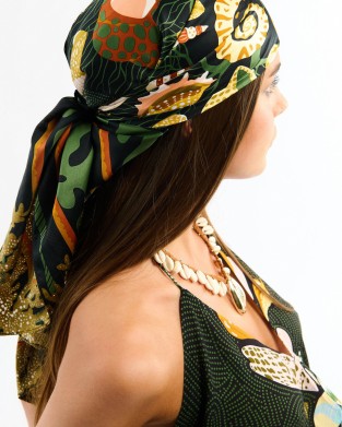 Wild Coral Black Medium Μαντήλι