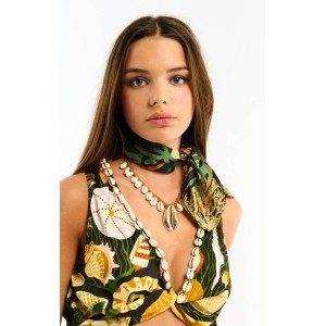 Wild Coral Black Mini Μαντήλι