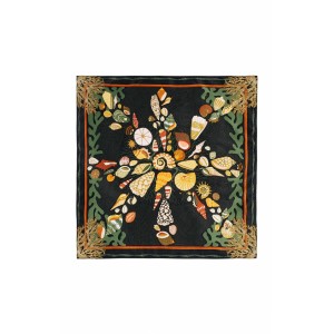 Wild Coral Black Mini Μαντήλι