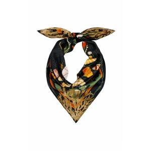 Wild Coral Black Mini Μαντήλι