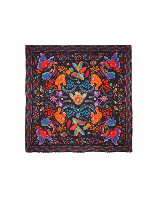Wild Crazy World Grand Black Μαντήλι Wild Crazy World Grand Black Μαντήλι