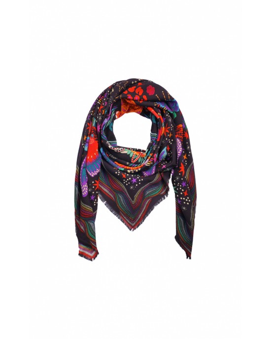 Wild Crazy World Grand Black Μαντήλι Wild Crazy World Grand Black Μαντήλι