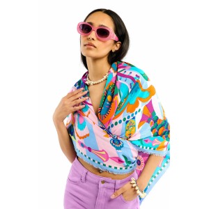 Wild Enchantered Blue Big Μαντήλι