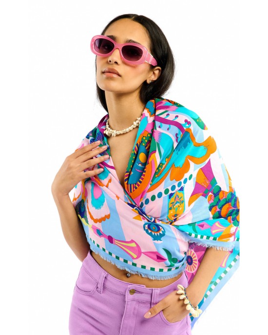 Wild Enchantered Blue Big Μαντήλι