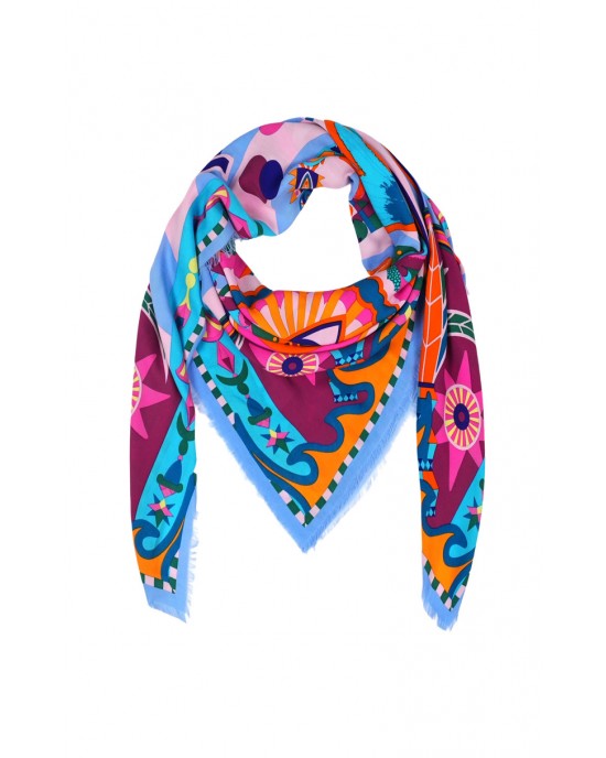 Wild Enchantered Blue Big Μαντήλι