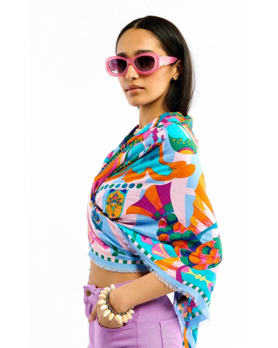 Wild Enchantered Blue Big Μαντήλι