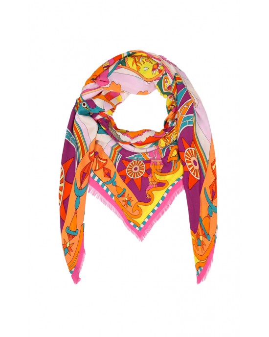 Wild Enchantered Pink Big Μαντήλι