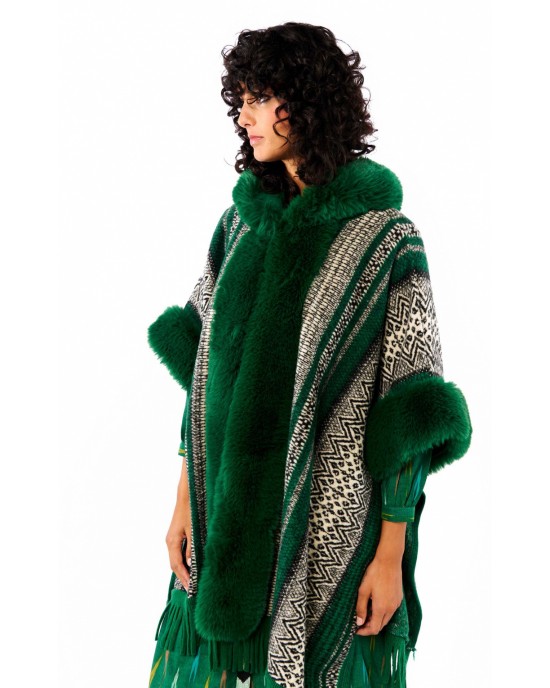 Wild Felipe Poncho Green Παλτό