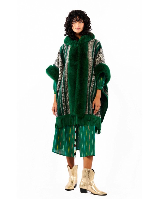 Wild Felipe Poncho Green Παλτό