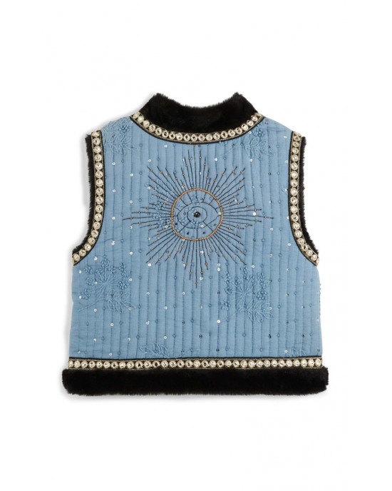 Wild Isco Blue Bolero Γιλέκο
