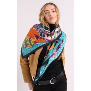 Wild Jardin D’Hiver Black Big Μαντήλι