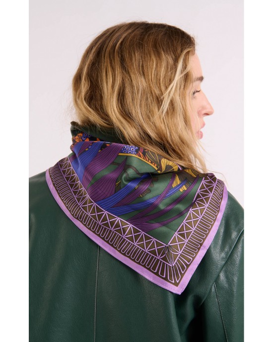 Wild Jardin D’Hiver Violet Medium Μαντήλι