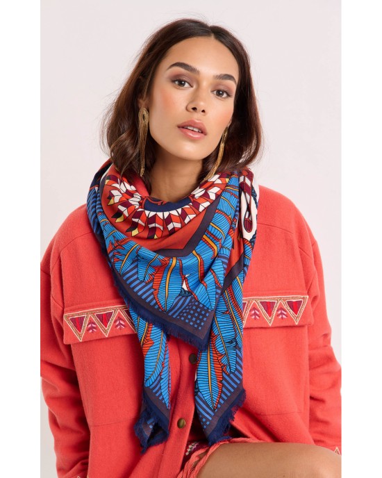 Wild Machu Pichu Blue Big Μαντήλι