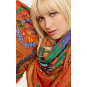 Wild Paris Magic India Terracotta Big Μαντήλι