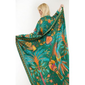 Wild Paris Magic India Green Big Μαντήλι
