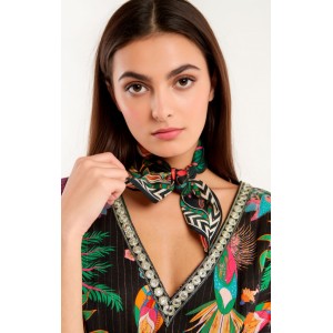 Wild Paris Magic India Black Mini Μαντήλι