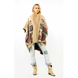 Wild Percy Poncho Beige Παλτό