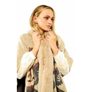 Wild Percy Poncho Beige Παλτό
