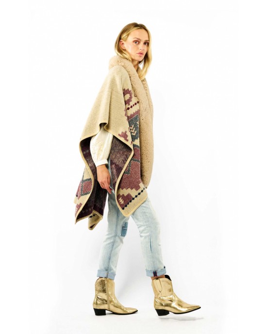 Wild Percy Poncho Beige Παλτό