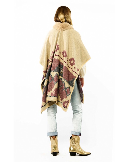 Wild Percy Poncho Beige Παλτό