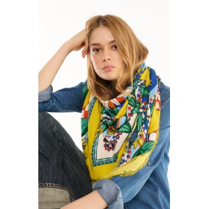 Wild Paris Sicily Blue Grand Μαντήλι